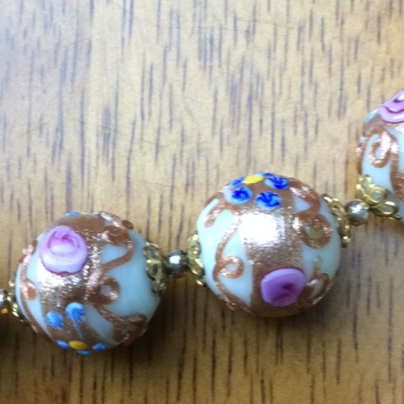 1920s ORIGINAL Venetian Murano Glass Beads/Earrings - Picture 2 of 9